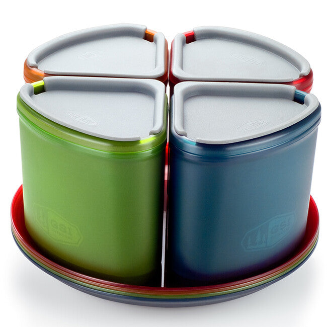 GSI Outdoors Infinity 4 Person Compact Tableset готварски комплект за 4 човека, многоцветен