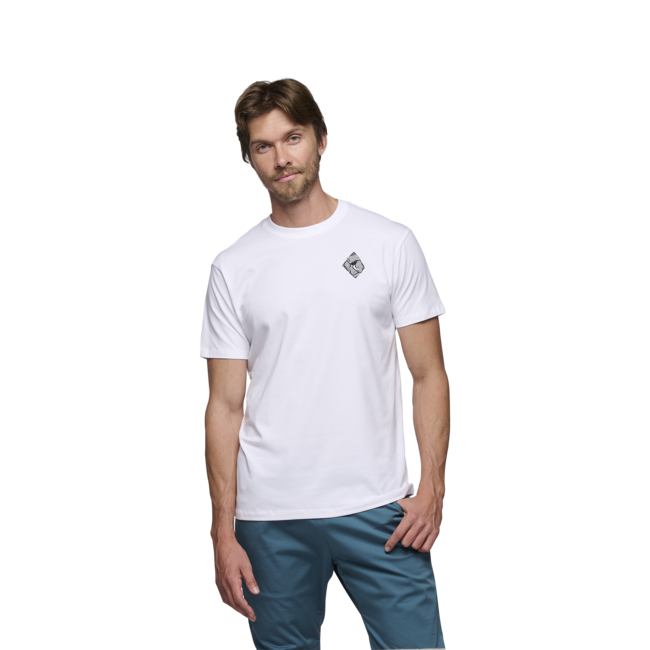 Black Diamond Mono Pocket тениска мъжка с кратък ръкав, бяла