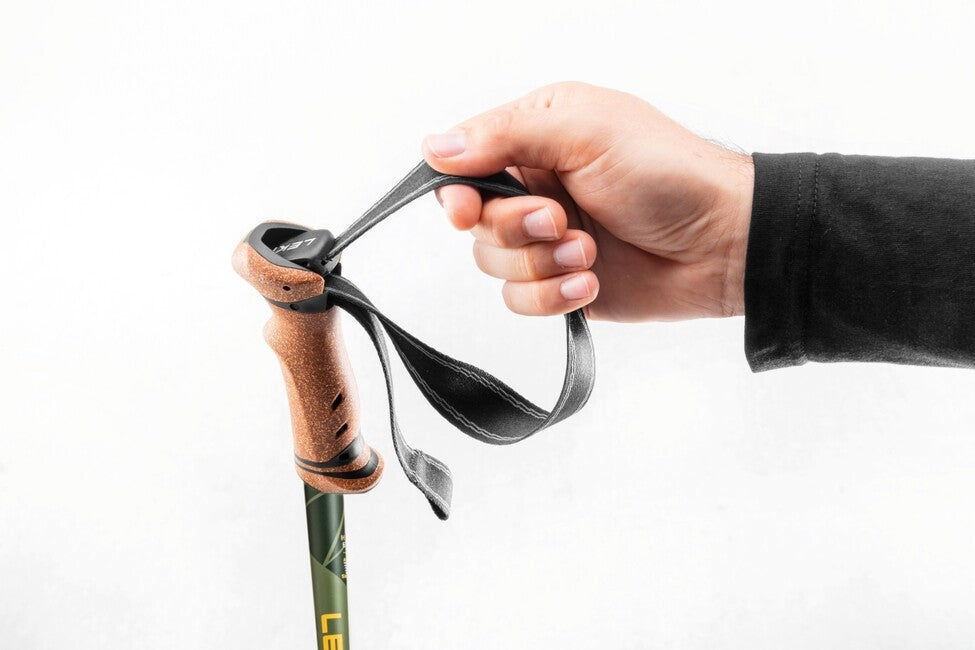 LEKI Legacy Lite AS трекинг палки, манго-маслиненозелено-бутилково зелено, 100 - 135 cm