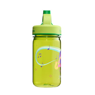 Nalgene Grip-n-Gulp Sustain бутилка за вода детска 0,35 л с капак, зелена, музикален лъв