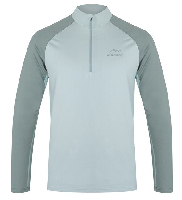 HUSKY Tromi Zip термо тениска мъжки с цип, избелял зелено
