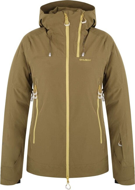 HUSKY Gambola women's padded ski jacket, dark khaki, L