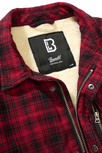 Brandit Classic Sherpa яке, черно-червено