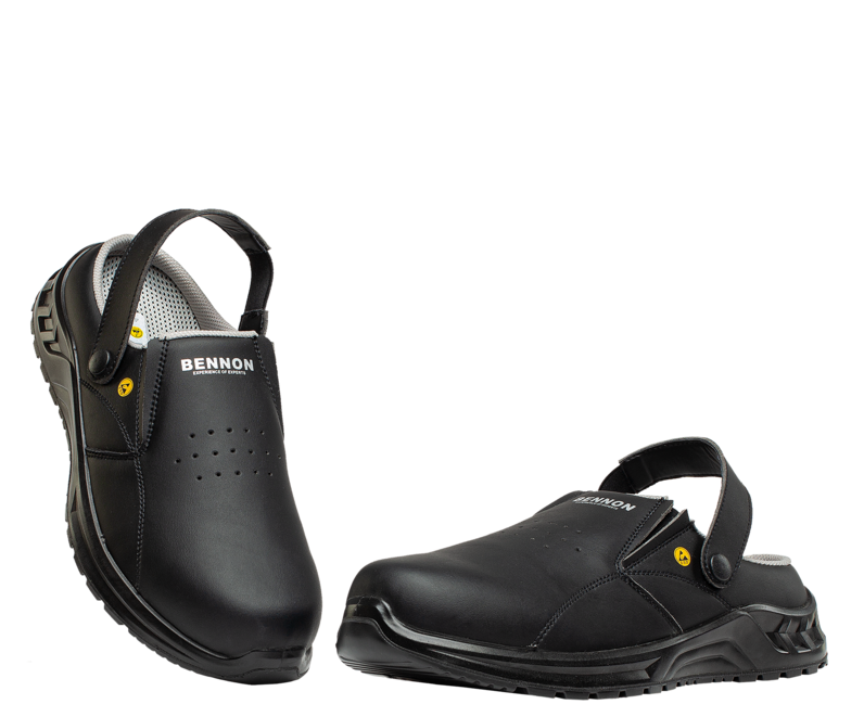 BENNON черно SB ESD работни сандали Slipper