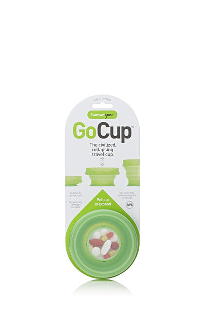 Humangear GoCup сгъваемо пътни чаша, хигиенична и сгъваема, 237 ml, зелена