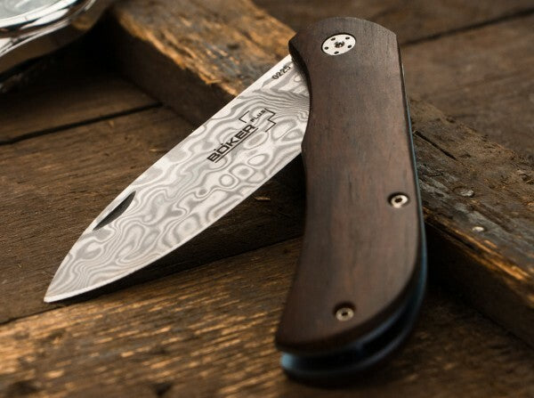 BÖKER® Exskelibur II джобен нож 7 см, дамаск, дърво Cocobolo