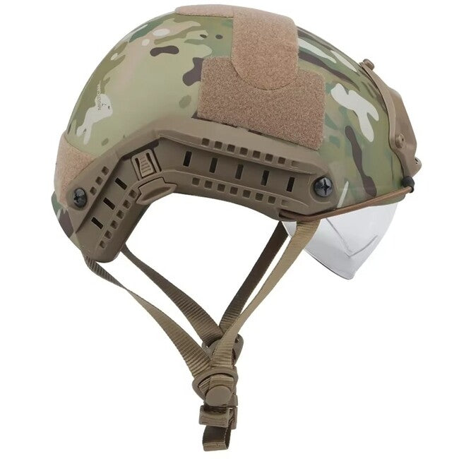 DRAGOWA Tactical Fast MH тактическа каска с очила Charger, Digital Woodland (без сертификация)