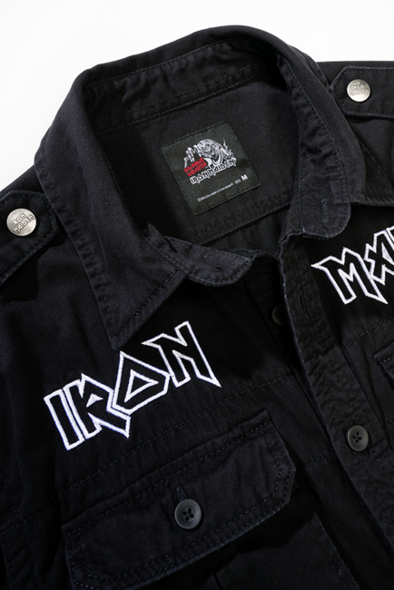 Brandit Iron Maiden Eddy риза с дълги ръкави Vintage, черна