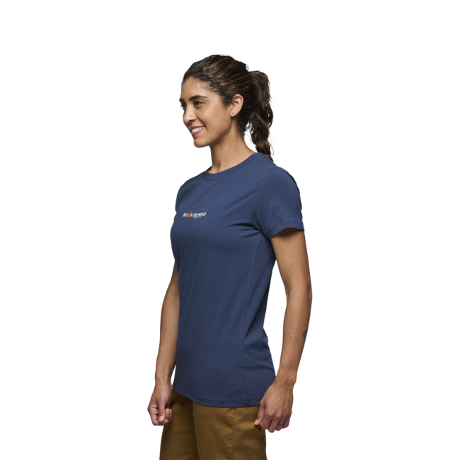 Black Diamond Heritage Wordmark тениска дамски с кратък ръкав, индиго