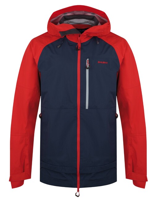 HUSKY Nanook M men's hardshell jacket, red/dark blue
