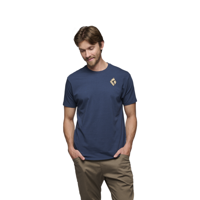 Black Diamond Mono Pocket тениска мъжка с кратък ръкав, индиго