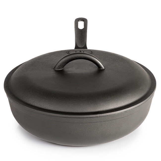 GSI Outdoors Guidecast дълбок чугунен тиган с капак Frying Deep, 254 mm