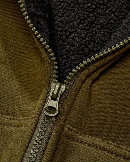 Brandit Sweatjacket суитшърт мъжки с топла подложка Teddylining, маслинев