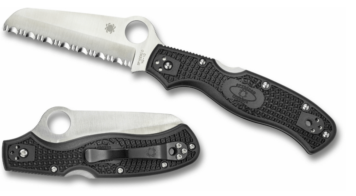 Spyderco Rescue 3 джобен спасителен нож FRN, черен, 9,3cm