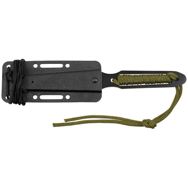 Fox Outdoor Action II нож, черен, обвита дръжка, с калъф