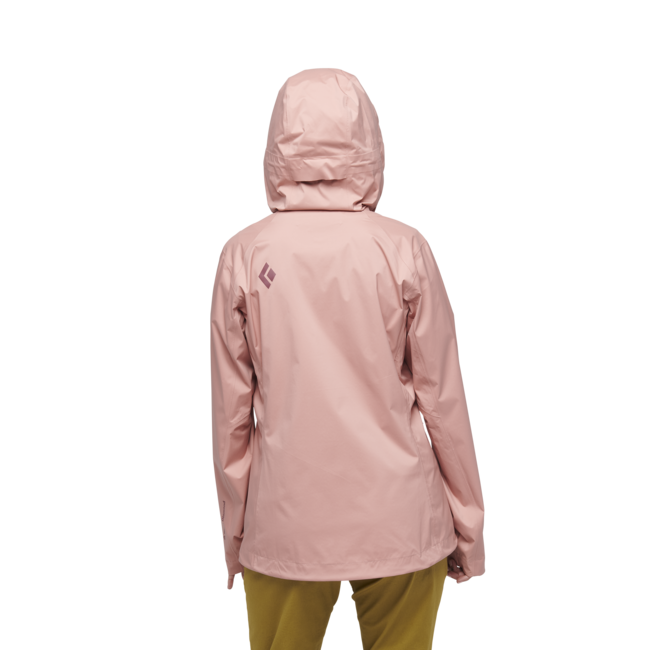 Black Diamond Stormline Stretch Rain Shell непромокаемо яке дамско, chalk розово