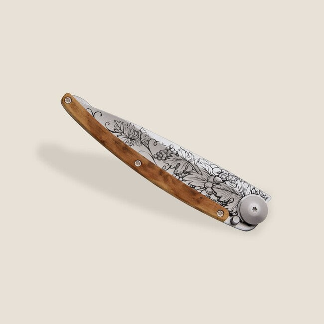 Deejo Tattoo Wood Grand Cru джобен нож