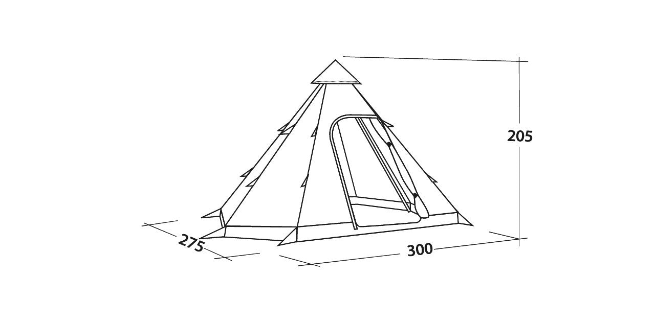 Easy Camp Bolide 400 палатка Tipi-Tent 4 човека EasyCamp, зелена