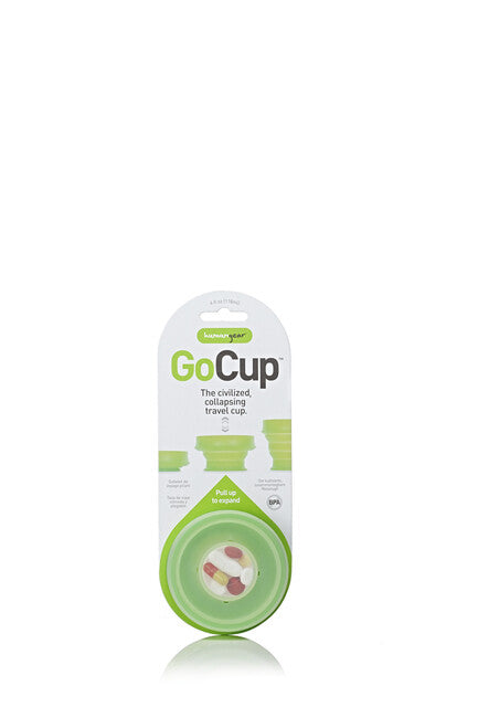 Humangear Go Cup сгъваемо пътна чаша хигиенична пакетируема ' GoCup, зелена, 118 ml