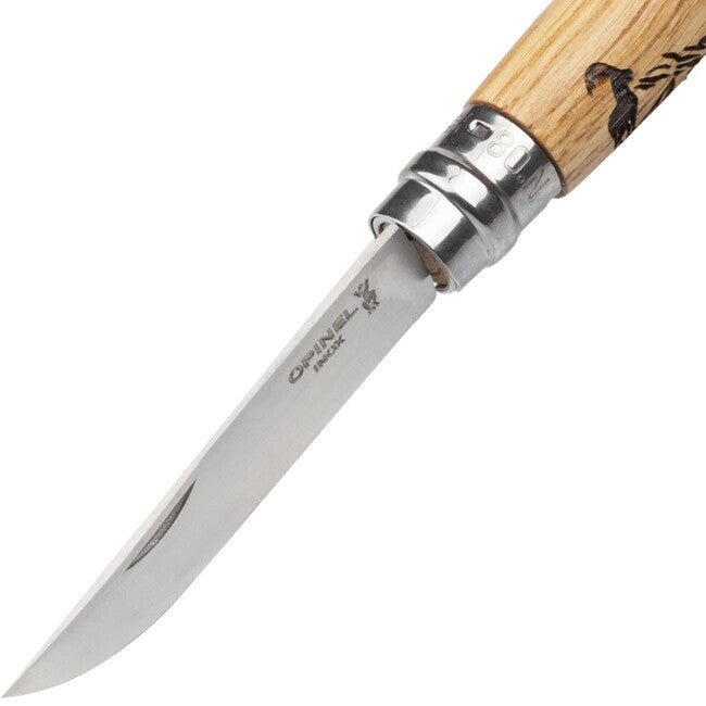 Opinel VRI N°08 Inox джобен нож със затваряне и мотив камзик Animalia 2019