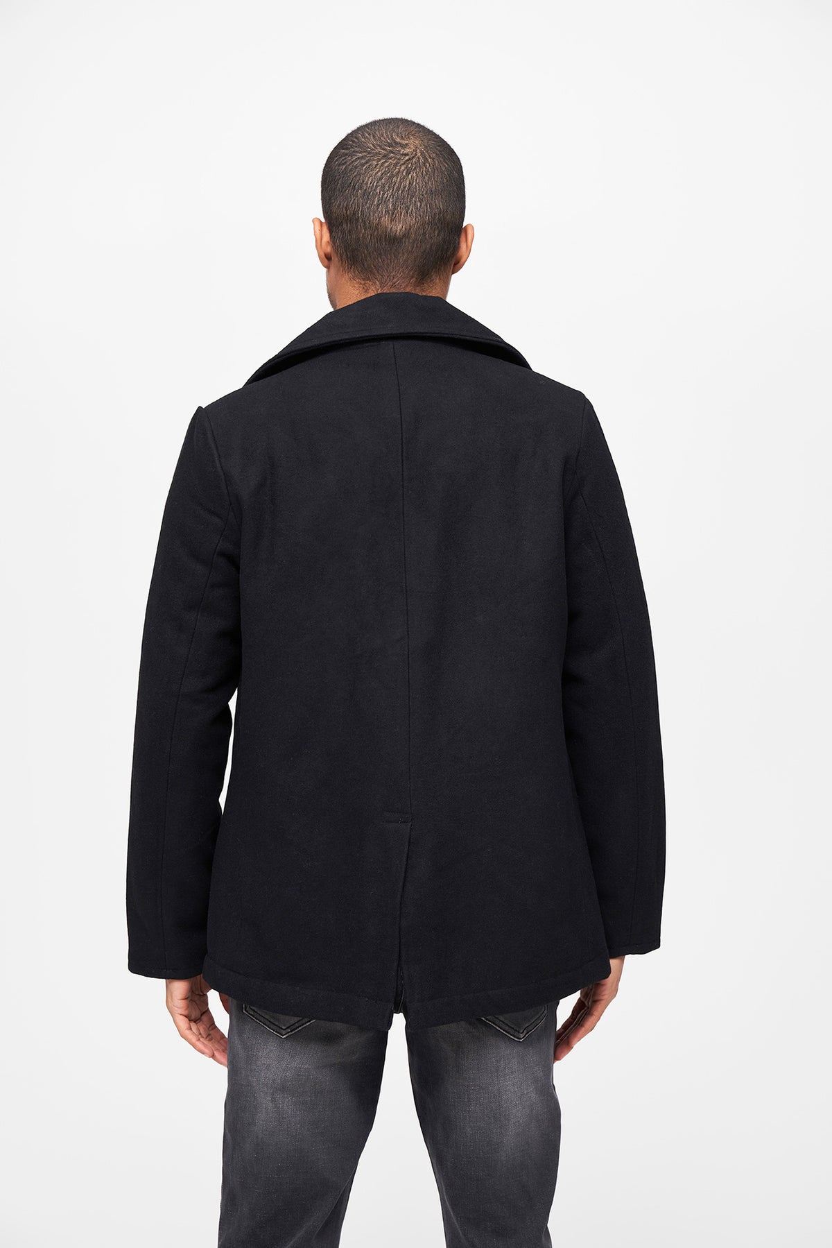 Brandit Pea Coat pánsky kabát, čierny