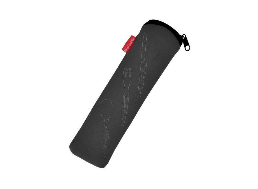 Baladeo ECO112 Basecamp пътни прибори неръждаеми, неопренов калъф, черни