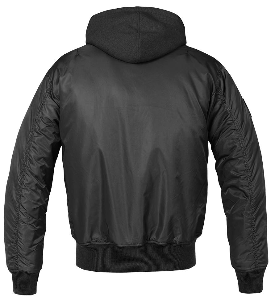 Brandit MA1 Hooded bomber bunda, čierna