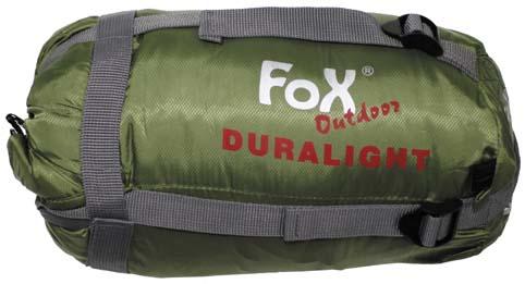 Fox Duralight спален чувал лек +2°C / +18°C, маслинено-черен