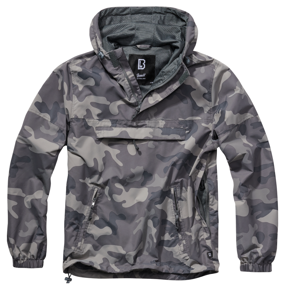Brandit Summer Windbreaker bunda, sivá camo