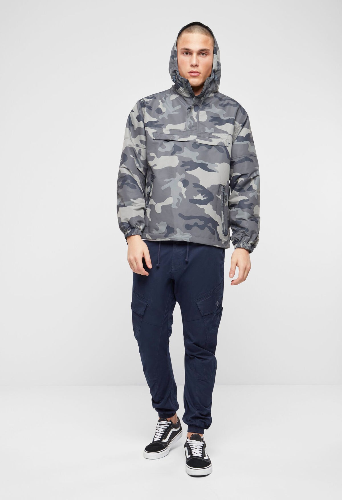 Brandit Summer Windbreaker bunda, sivá camo