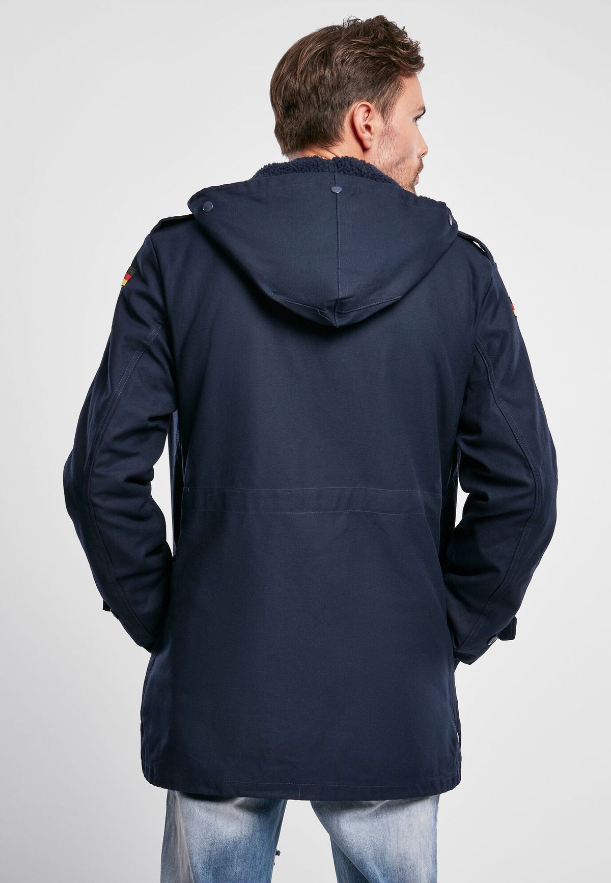 Brandit BW Parka s vlajkou, námornícka modrá