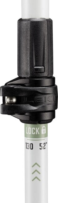 LEKI Cross Trail FX Superlite туристически пръти, бяла-envy зелена-черна, 110 - 130 cm