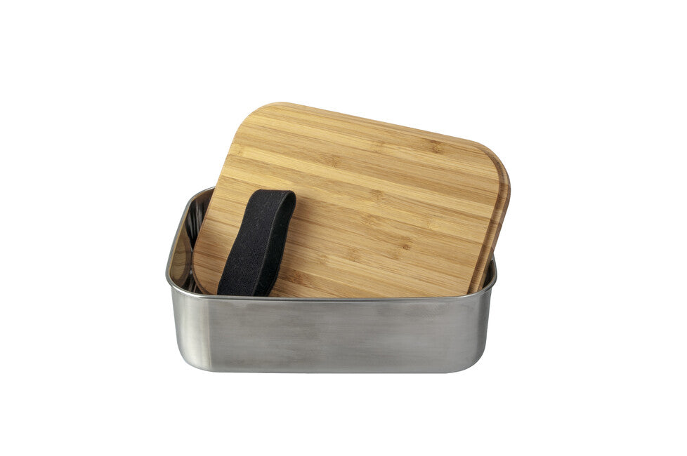 Origin Outdoors Bamboo обеден кутия от неръждаема стомана 1,2 л
