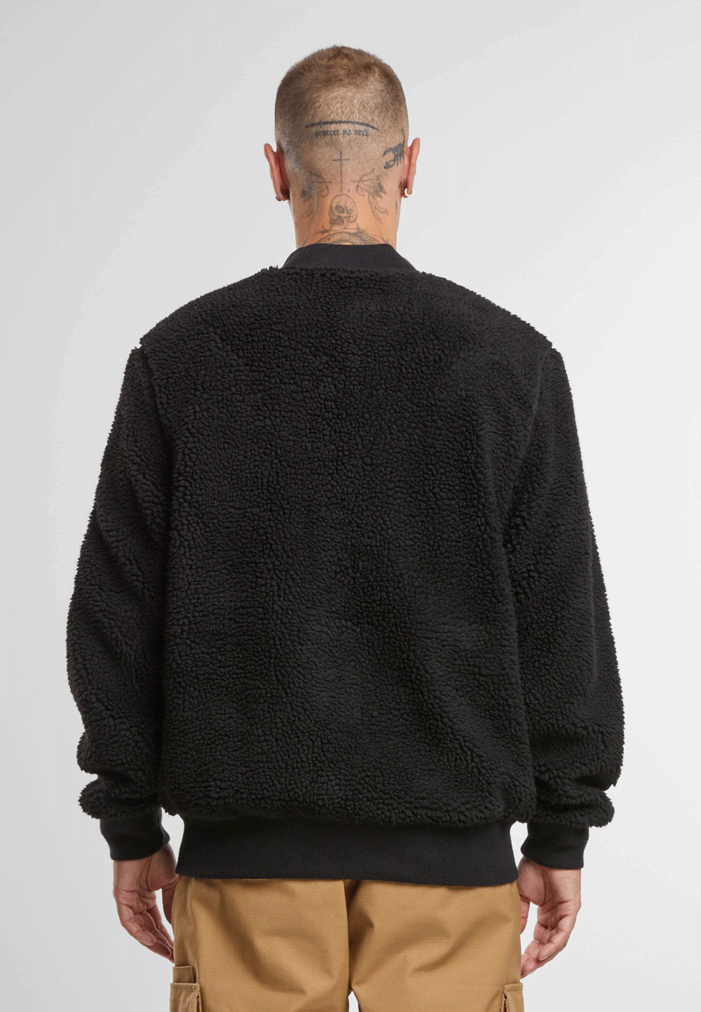 Brandit MA1 bunda Sherpa, čierna