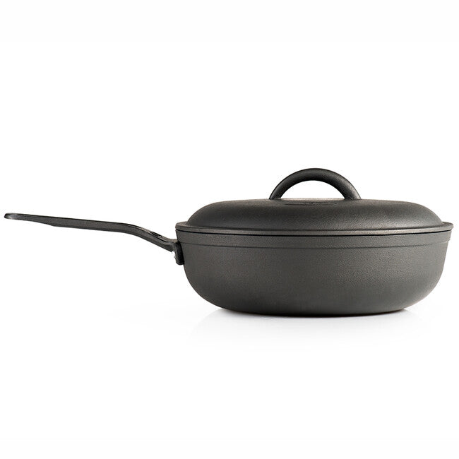 GSI Outdoors Guidecast дълбок чугунен тиган с капак Frying Deep, 254 mm