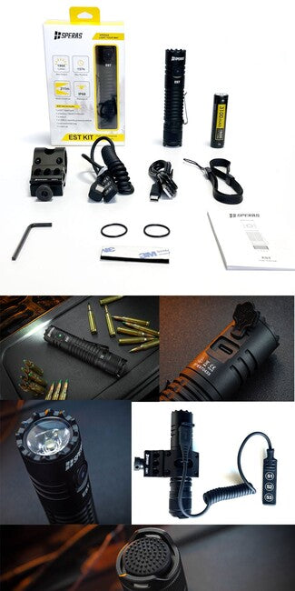 Speras EST Kit въздушна пушка акумулаторна фенер 1900LM 211m