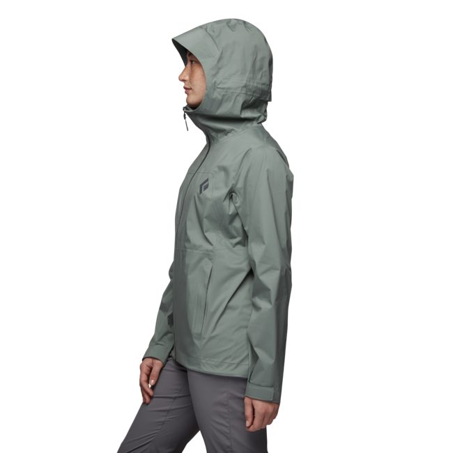 Black Diamond Stormline Stretch Rain Shell непромокаемо яке, дамски, маслинено зелено