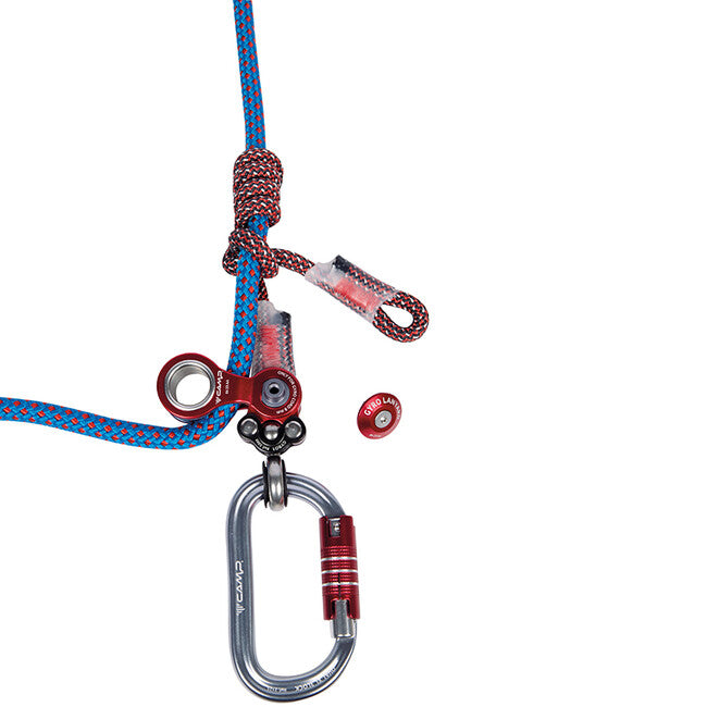CAMP GYRO позиционна скоба с въртяща се халка и спомагателна затягаща макара Lanyard Single + 2 × 2125 5 m