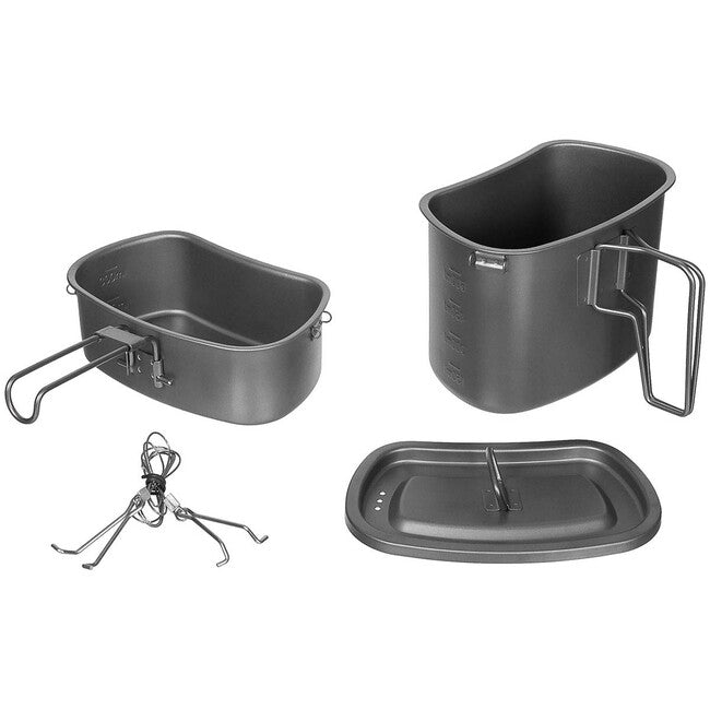 Fox Outdoor 3-дилна готварски комплект титанов