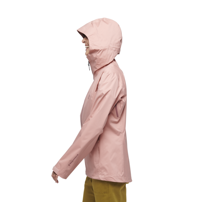 Black Diamond Stormline Stretch Rain Shell непромокаемо яке дамско, chalk розово