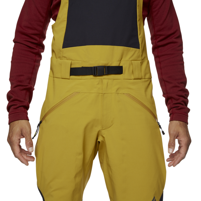 Black Diamond Recon Stretch Bibs панталон мъжки с тракми, кехлибар-черно