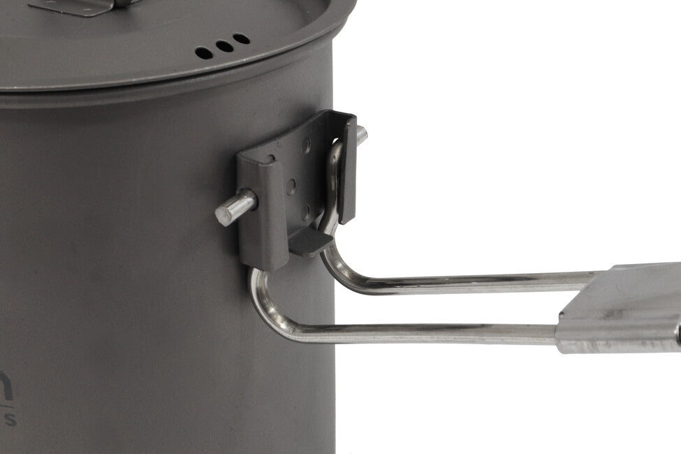 Origin Outdoors Titanium титанов тъклик за трекинг с наливник и сгъваема дръжка Camping Pot, 750 ml