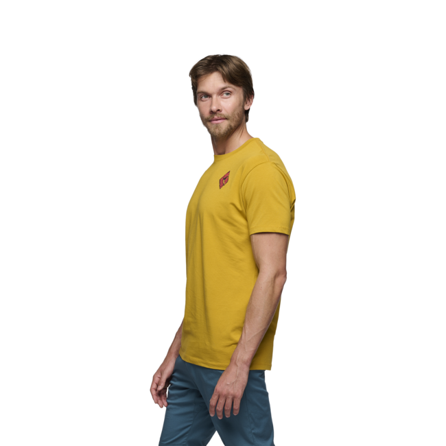 Black Diamond Mono Pocket тениска мъжка с кратък ръкав, кехлибар