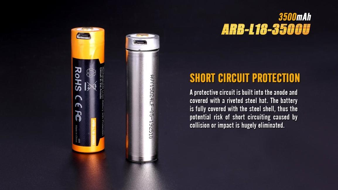 Fenix USB акумулаторна батерия 18650 Li-Ion 3500 mAh