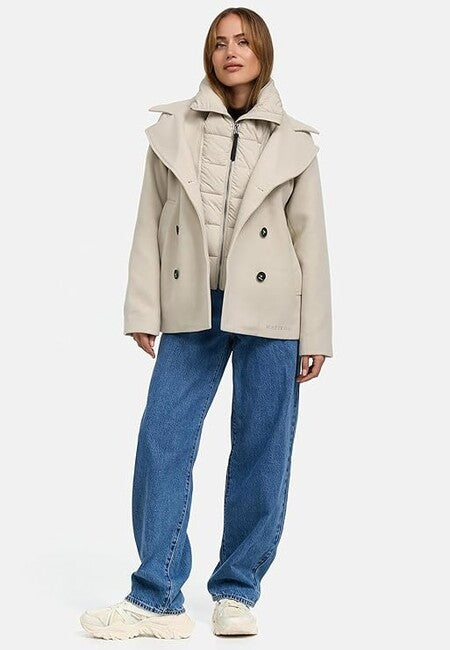 Marikoo Aylaraa Women's Short Jacket with Removable Collar