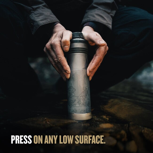 GRAYL UltraPress™ Purifier филтрираща бутилка Titanium, черна
