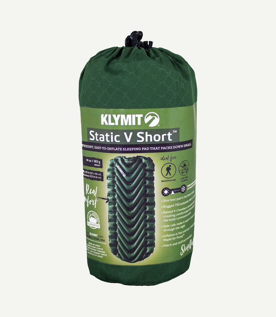 Klymit Static V Short Αποσβεστικό Στρώμα, Πράσινο