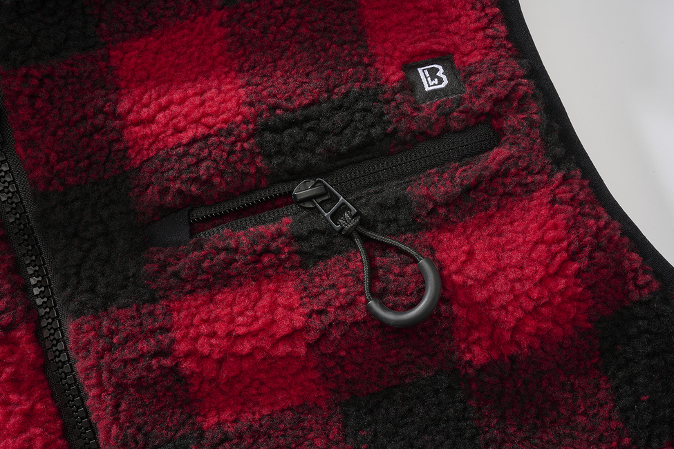 Brandit Teddyfleece елек флисов, червен/черен