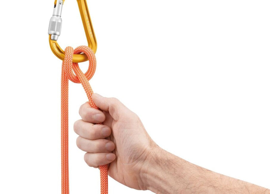 Petzl Attache HMS карабина с кръгло напречно сечение и заключване, жълта