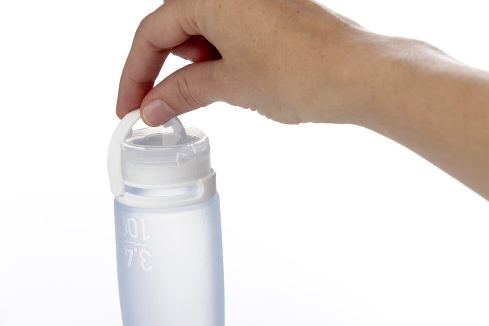 Humangear GoToob+ силиконов съд на течности 100 ml цвят, синьо